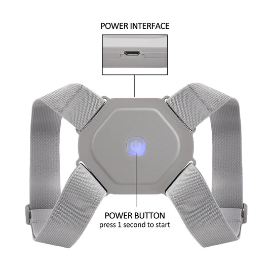 Adjustable Spine Back Support Posture Sensor Belt chargeable