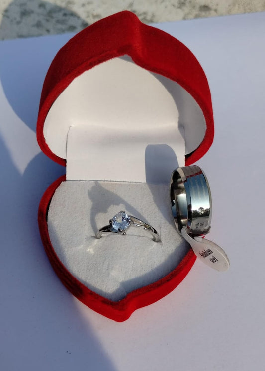 Couple Special Stainless Steel Rings Set