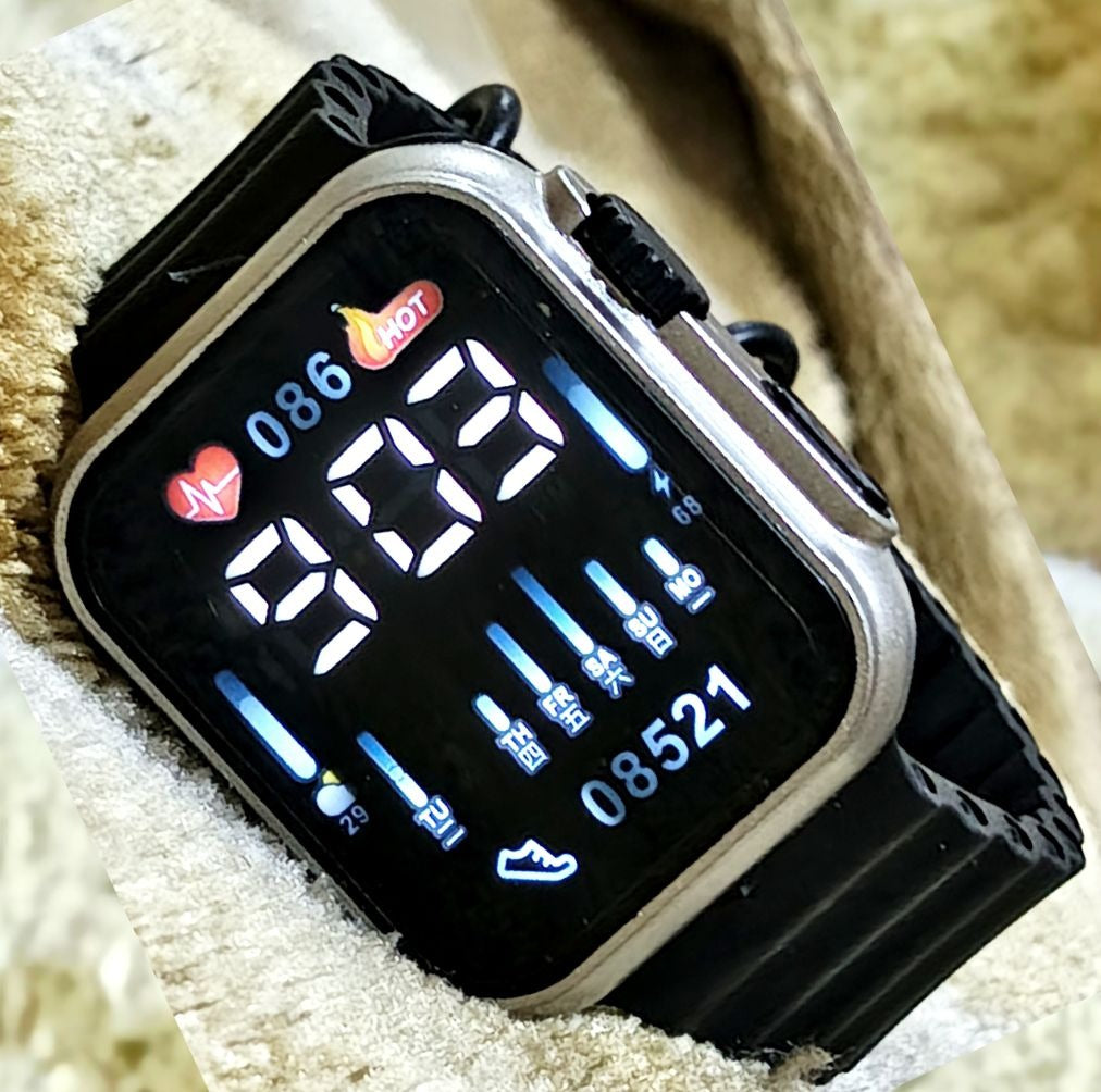 Black Stylish LED Digital Watch – Cell Operated Wrist Watch