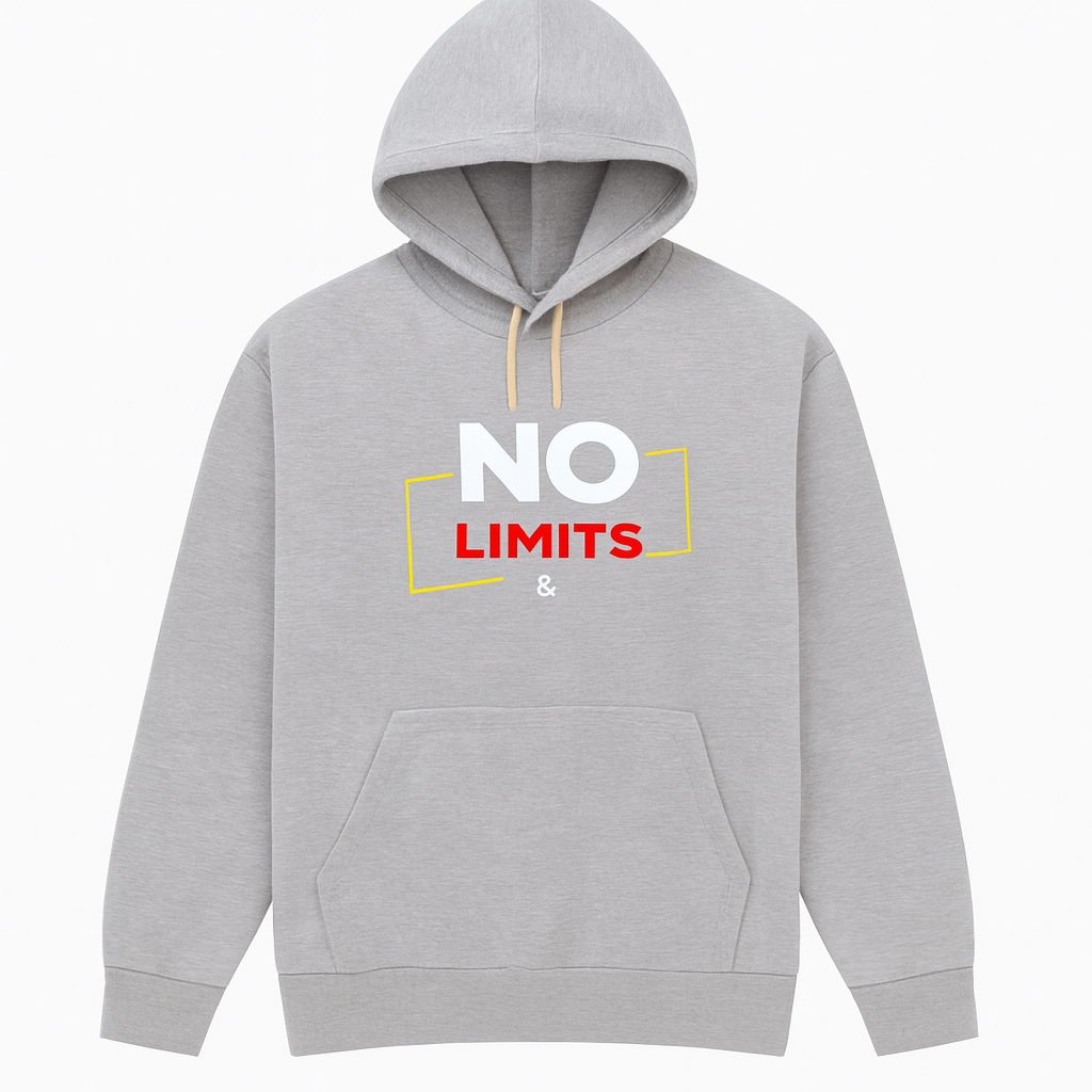 No Limits Grey Hoodie – Premium winter Collection for Men & Boys