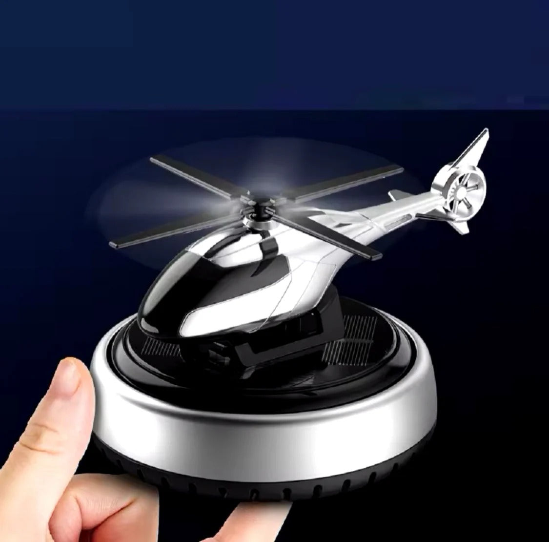 Car Aroma Diffuser Air Freshener Solar Rechargeable Helicopter